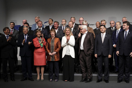 CUMBRE. Los jefes de Estado y lderes de la Unin Europea reclamaron a Israel y Palestina respetar el alto el fuego.