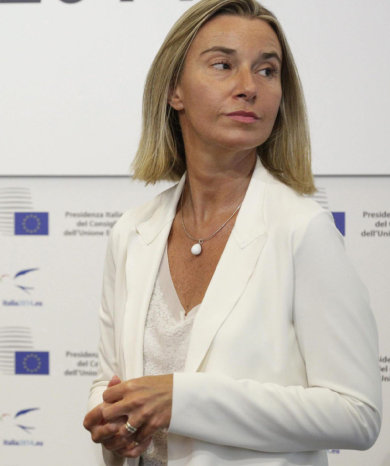 DIPLOMACIA. Federica Mogherini (d).