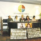 PROTESTA. Conferencia de prensa en la Defensora del Pueblo