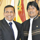 ACUERDO. Ollanta Humala y Evo Morales.