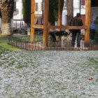 LLUVIA. Las reas verdes de Sucre quedaron cubiertas por una capa de granizo.