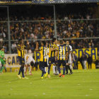 La celebracin del conjunto de Rosario Central, que anoche rescat un punto en su casa.