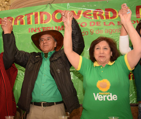 ELECCIONES. El binomio que postula el Partido Verde de Bolivia.