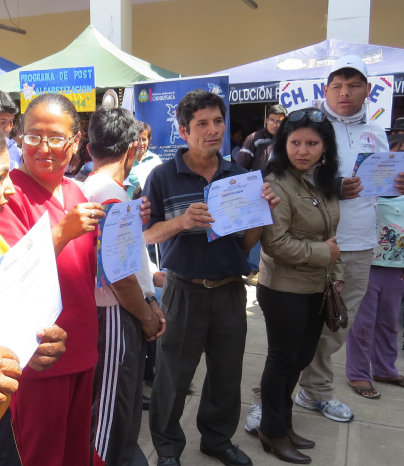 ACTO. Personas con discapacidades tambin aprobaron el curso de postalfabetizacin.