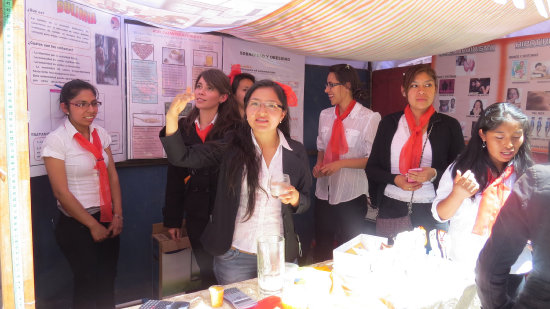 PROMOCIN. La feria de ayer en el parque.