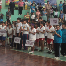 Nmeros musicales precedieron el acto inaugural de los I Juegos Deportivos Plurinacionales de Educacin Especial, ayer, en el coliseo del Psicopedaggico.