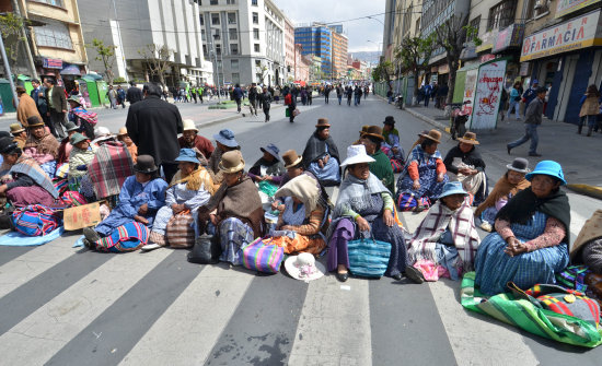 PROTESTAS. Los jubilados se movilizaron durante toda la semana en La Paz.