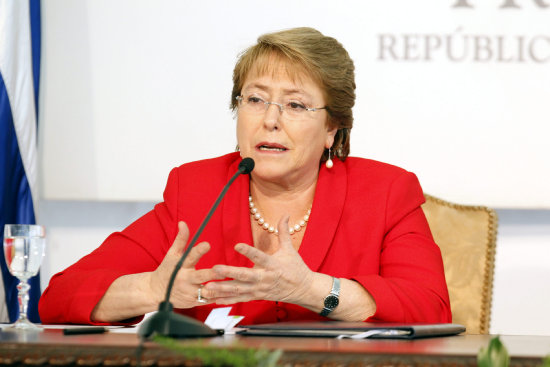 ANUNCIO. Michelle Bachelet.