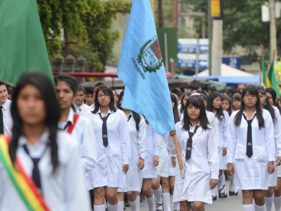 DESFILE. Uno de los actos conmemorativos.