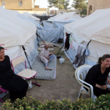 DESPLAZADOS. Refugiados cristianos iraques, forzados a abandonar sus hogares por temor a los militantes del Estado Islmico (EI).