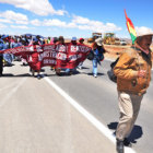 MOVILIZACIN. Los jubilados empezaron a marchar rumbo a La Paz exigiendo atencin del Gobierno.