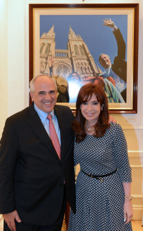 VISITA. Ernesto Samper y Cristina Fernndez.