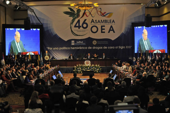 ASAMBLEA. La Asamblea de la OEA se celebra en un hotel de Ciudad de Guatemala.