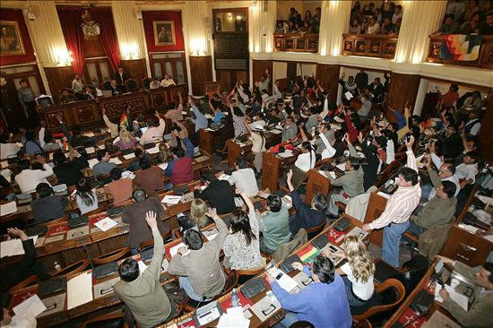 CUESTIONADA. La actuacin de los representantes nacionales en la Asamblea Lagislativo Plurinacional fue observada mediante un estudio.