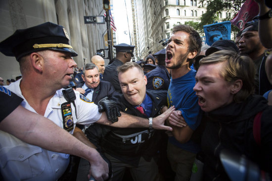 PROTESTAS. Activistas en Nueva York.