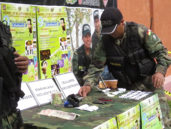 DROGA. Marihuana y cocana fue sacada de circulacin en dos operativos.