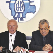 PRONUNCIAMIENTO. La conferencia de prensa de los representantes de la CEPB.