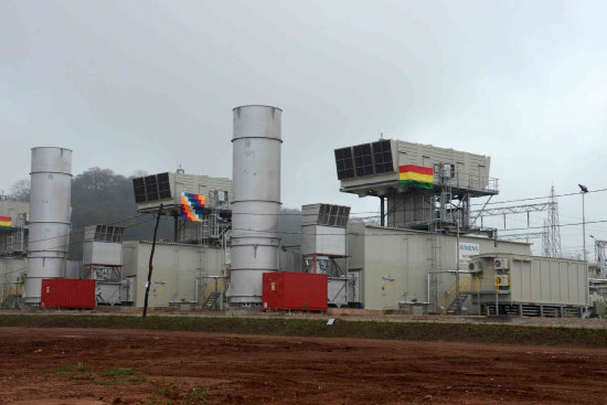 PLANTA. El emprendimiento inaugurado ayer en el municipio de Yacuiba, Tarija.