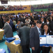 LICENCIATURA. En Chuquisaca ms de 1.00O educadores se titularon la pasada jornada.