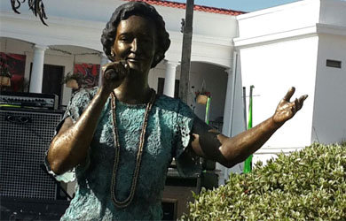 ARTISTA. La estatua de Gladys Moreno.