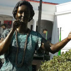 ARTISTA. La estatua de Gladys Moreno.