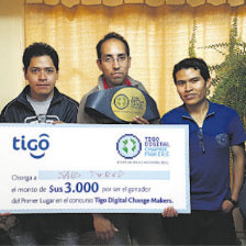 GANADORES. Vladimir Camargo, Enrique Iglesias, Said Prez, Luis Antonio Molina y Pedro Camargo.