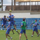 Los integrantes del cuadro estudiantil de Universitario cerraron prcticas ayer, mircoles, en la cancha de El Bosquecillo, en horario matinal.