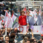 Candidata. La favorita para triunfar en las elecciones de hoy, la presidenta Dilma Rousseff en su cierre de campaa.