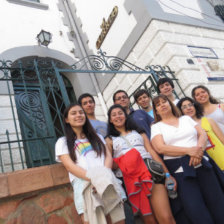 DELEGACIN Alumnos y maestros de la Escuela Normal Juan Bautista Alberdi.