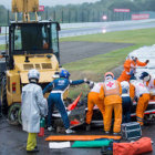 El francs Jules Bianchi sufri un accidente en el circuito de Suzuka.