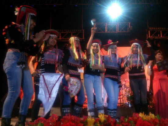 GANADORAS. El grupo femenino Jasy Bolivia logr el primer lugar en la categora grupo vocal instrumental.