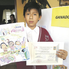 DIBUJO. lvaro Apaza, de la unidad eductiva Tucsupaya, es el ganador de la categora Primaria