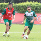 La seleccin nacional cumpli ayer con su segunda jornada de entrenamiento en Santa Cruz.