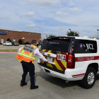 EMERGENCIA. Personal mdico se moviliza en Texas, Estados Unidos.