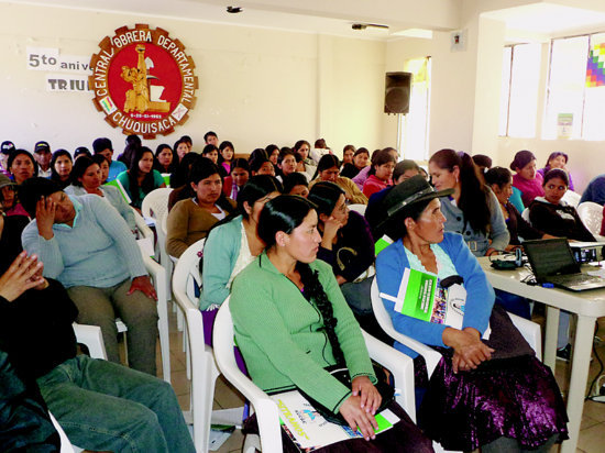 ACTIVIDAD. Una imagen del Encuentro Departamental que se realiz en Sucre el pasado 14 de septiembre.