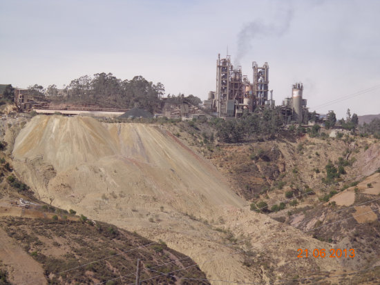 FBRICA. La planta de produccin de FANCESA en la zona de Cal Orck'o, en Sucre.