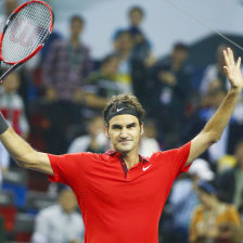 El suizo celebra el triunfo sobre el nmero uno del tenis mundial.