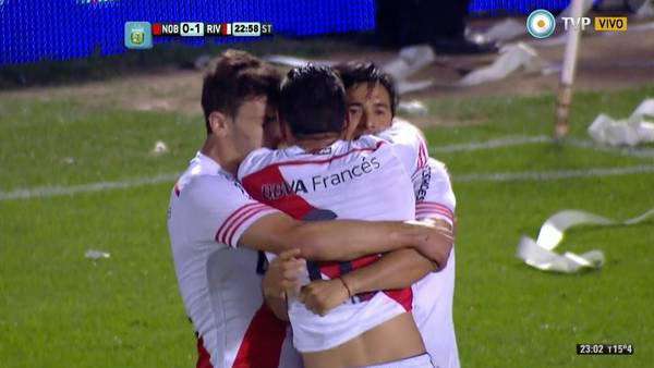 Con un solitario gol de Funes Mori, River gan de visitante.