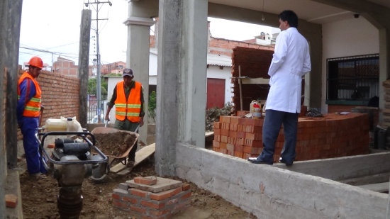 OBRA. El ambiente para el resonador magntico est en plena construccin.