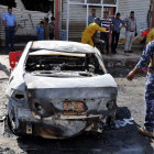 ATAQUE. Destrozos en Bagdad.