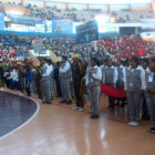 Miles de estudiantes se congregaron en el coliseo Polideportivo de Garcilazo, donde se dieron por inaugurados los Juegos Plurinacionales del Nivel Secundario, fase departamental.