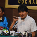 Posicin. El presidente Evo Morales, en conferencia de prensa en Cochabamba.