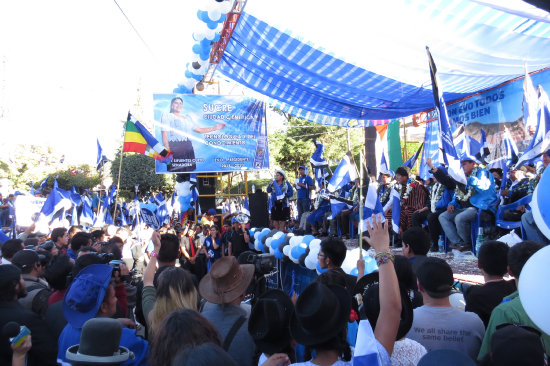 CAMPAA. Los 28 alcaldes del MAS en Chuquisaca participaron de manera directa en la campaa del partido oficialista.