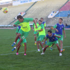 El equipo estudiantil sostuvo una sesin futbolstica ayer, en el estadio Patria.