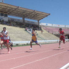 Una escena de una de las pruebas atlticas de ayer, jueves, en la pista del estadio Patria. esta disciplina otorg la mayor cantidad de medallas.