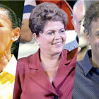 ALIADOS. Marina Silva (izq.) y Acio Neves (der.) van contra la presidenta Dilma Rousseff.