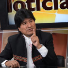 ELECCIONES. El presidente Evo Morales en entrevista con los medios estatales.