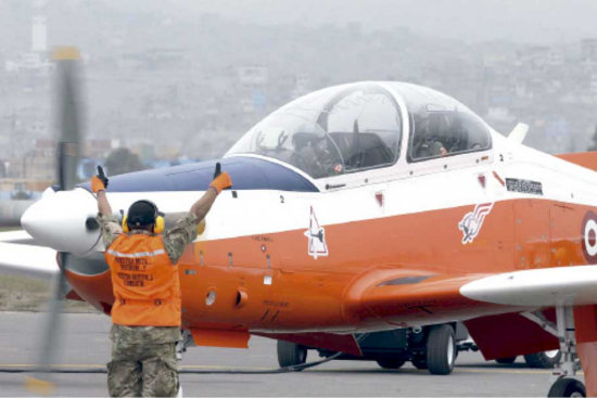 AVIONES. Vista de una de las naves.