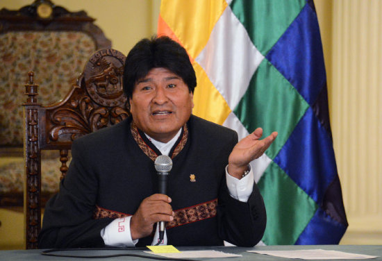 ELECCIONES. El presidente Evo Morales en conferencia de prensa, ayer.