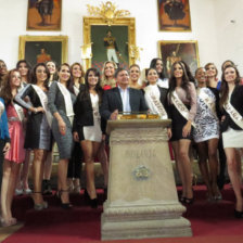 ESTADA. Las misses participaron de varias actividades ayer, en Sucre.